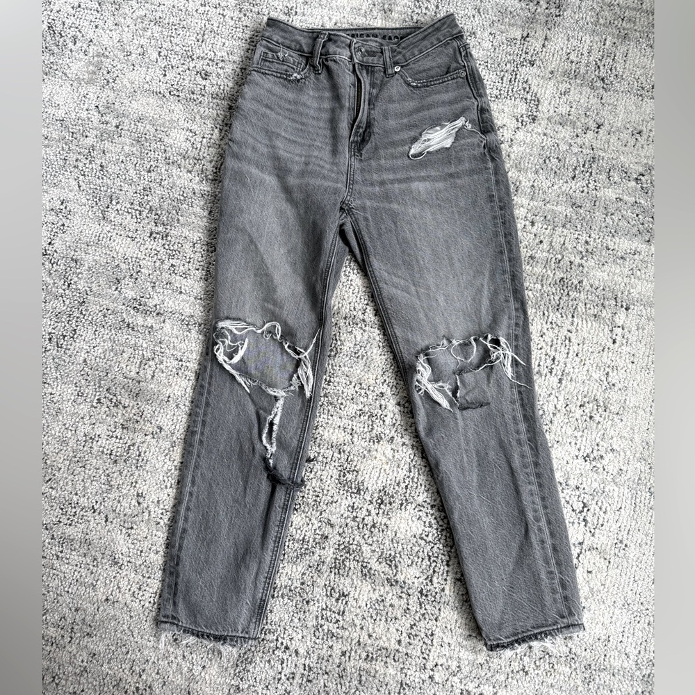 American Eagle Outfitters Gray Distressed Jeans